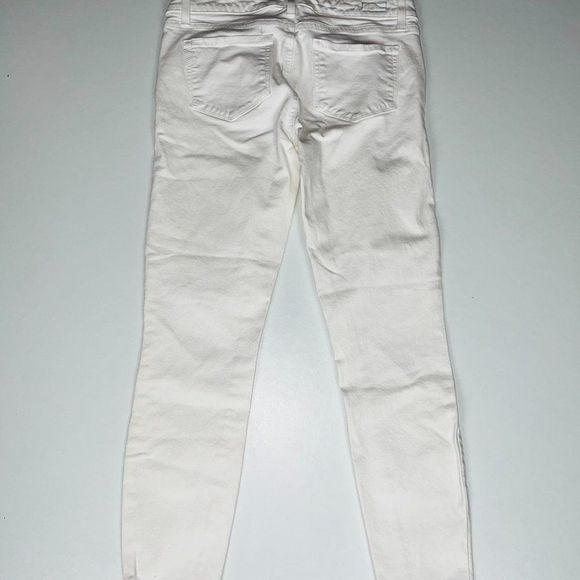 Paige White Indio Zip Skinny Jeans Sz 27 - Picture 6 of 9
